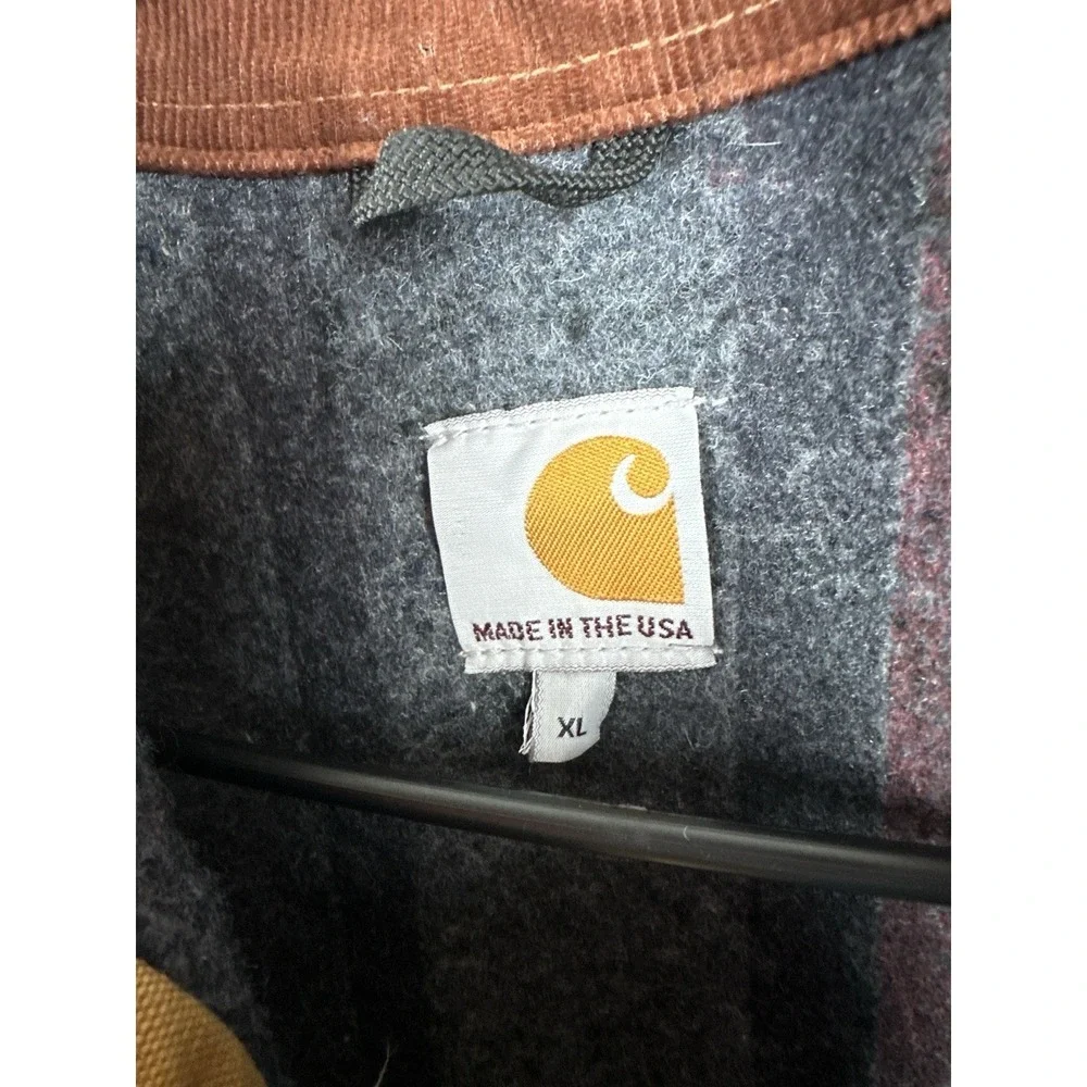Carhartt Detroit Jacket Men XL Blanket Lined J001 BRN Brown Interstellar 2014